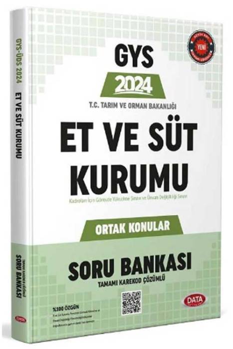 2024 GYS Tarım ve Orman Bakanlığı Et ve Süt Kurumu Soru Bankası Çözümlü Görevde Yükselme Data Yayınları