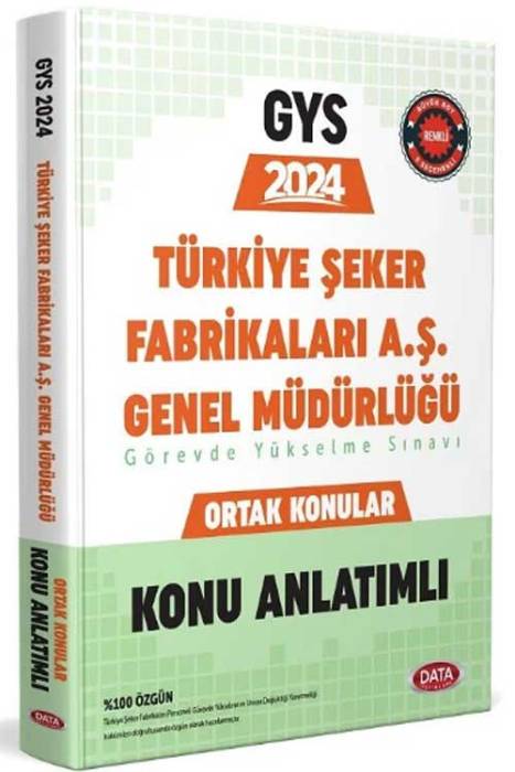 2024 GYS Türkiye Şeker Fabrikaları Ortak Konular Konu Anlatımlı Görevde Yükselme Ünvan Değişikliği Data Yayınları