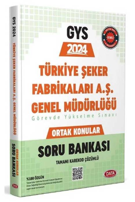 2024 GYS Türkiye Şeker Fabrikaları Ortak Konular Soru Bankası Çözümlü Görevde Yükselme Ünvan Değişikliği Data Yayınları