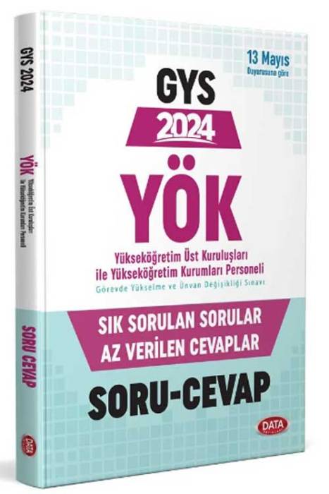 2024 GYS YÖK Personeli Sık Sorulan Sorular Az Verilen Cevaplar Soru-Cevap Data Yayınları