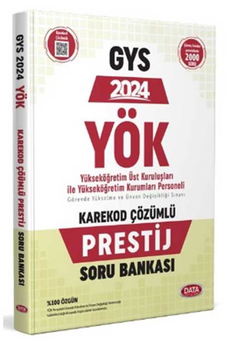 2024 GYS YÖK Yükseköğretim Üst Kuruluşları ile Yükseköğretim Kurumları Personeli Prestij Soru Bankası Data Yayınları