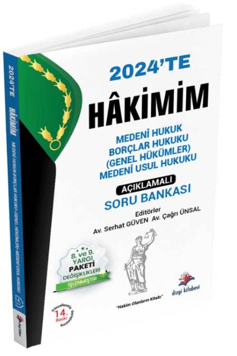 2024 Hakimim Medeni Hukuk, Borçlar Hukuku (Genel Hükümler), Medeni Usul Hukuku Açıklamalı Soru Bankası 14. Baskı Dizgi Kitap