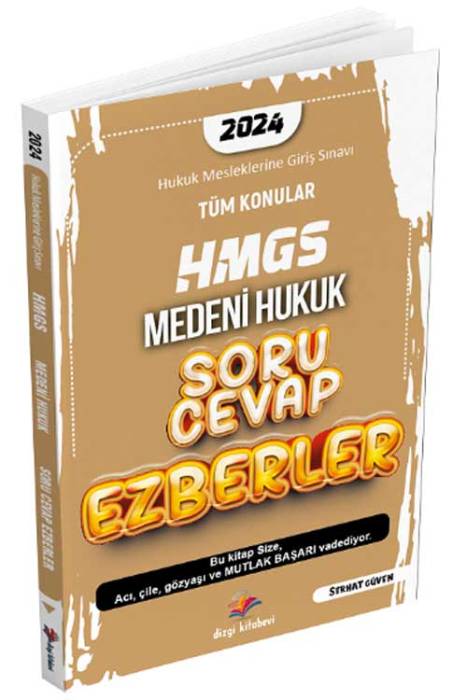 2024 HMGS Medeni Hukuk Soru Cevap Ezberler Dizgi Kitap Yayınları