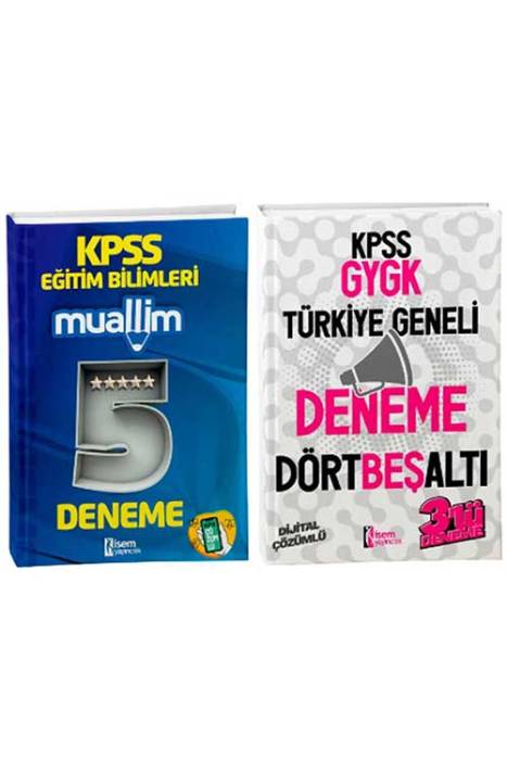 2025 İsem KPSS Eğitim Bilimleri Muallim 5 Deneme - GYGK Türkiye Geneli Deneme (4-5-6) Seti İsem Yayıncılık