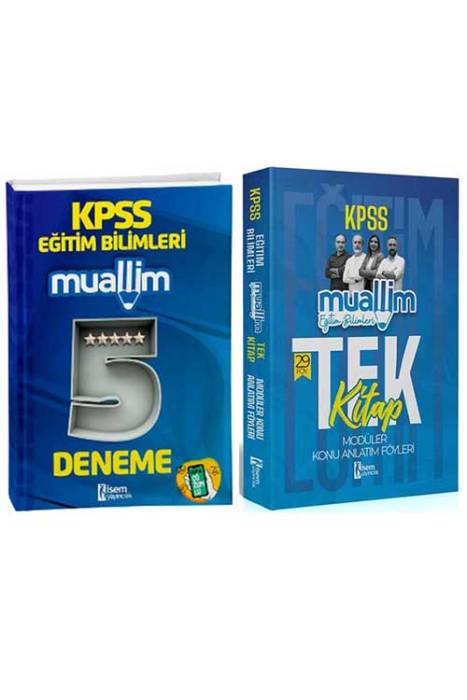 2025 İsem KPSS Eğitim Bilimleri Muallim 5 Deneme - Konu Anlatımı Föy Tek Kitap Seti İsem Yayıncılık