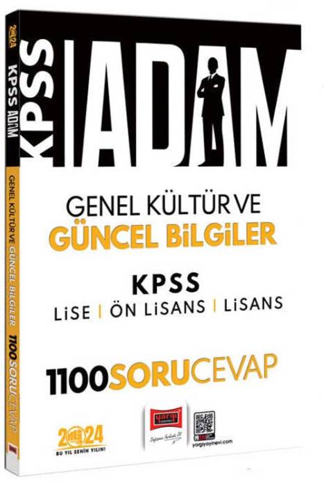 2024 KPSS Adam Genel Kültür Güncel Bilgiler 1100 Soru-Cevap (Lise - Ön Lisans - Lisans) Yargı Yayınları