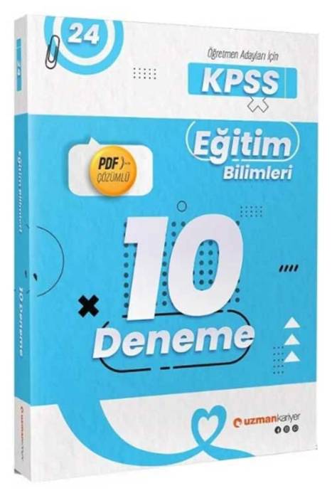 2024 KPSS Eğitim Bilimleri 10 Deneme PDF Çözümlü Uzman Kariyer Yayınları