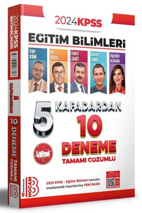 2024 KPSS Eğitim Bilimleri 5 Kafadardan Tamamı Çözümlü 10 Deneme Benim Hocam Yayınları