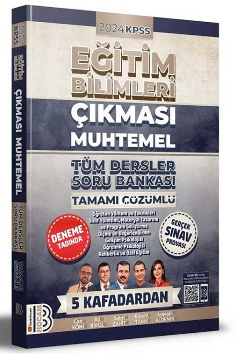 2024 KPSS Eğitim Bilimleri Çıkması Muhtemel Tüm Dersler Tamamı Çözümlü Soru Bankası Benim Hocam Yayınları