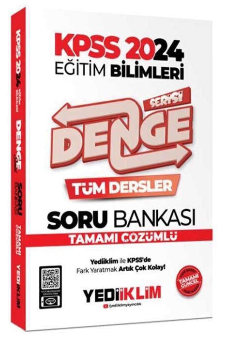 2024 KPSS Eğitim Bilimleri Denge Serisi Tamamı Çözümlü Tüm Dersler Soru Bankası Yediiklim Yayınları