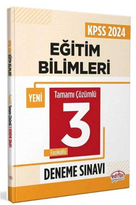 2024 KPSS Eğitim Bilimleri Fasikül 3 Deneme Çözümlü Editör Yayınları