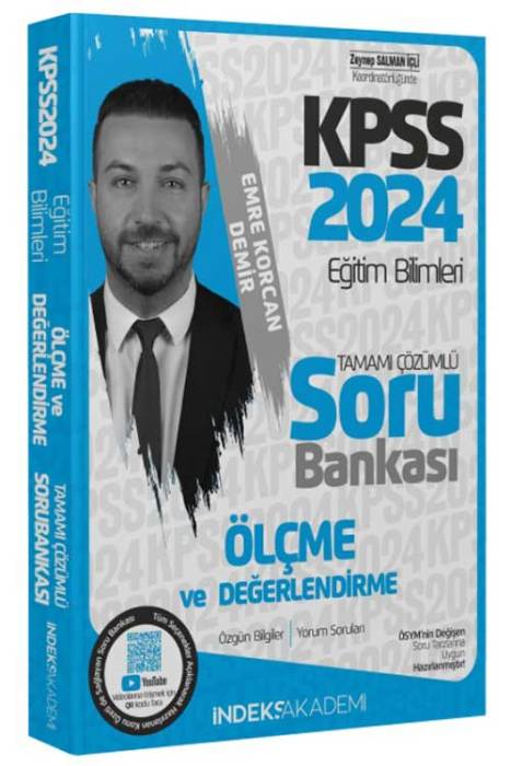 2024 KPSS Eğitim Bilimleri Ölçme ve Değerlendirme Soru Bankası Çözümlü İndeks Akademi Yayınları