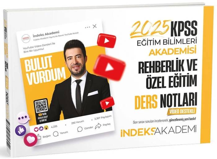 2025 KPSS Eğitim Bilimleri Rehberlik ve Özel Eğitim Video Ders Notları İndeks Akademi Yayıncılık