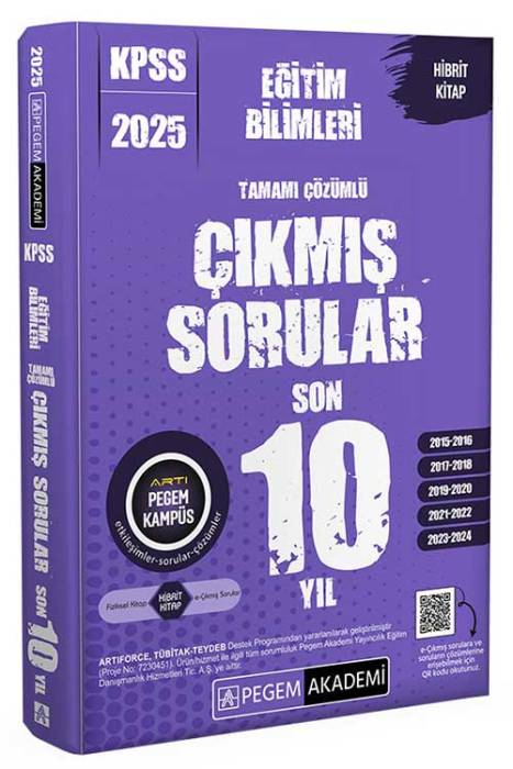 2025 KPSS Eğitim Bilimleri Tamamı Çözümlü Çıkmış Sorular Son 10 Yıl Pegem Akademi Yayınları