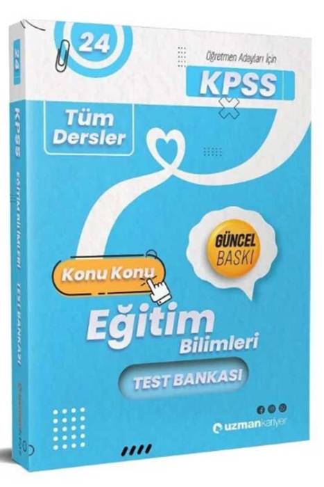 2024 KPSS Eğitim Bilimleri Test Bankası Yaprak Test Uzman Kariyer Yayınları