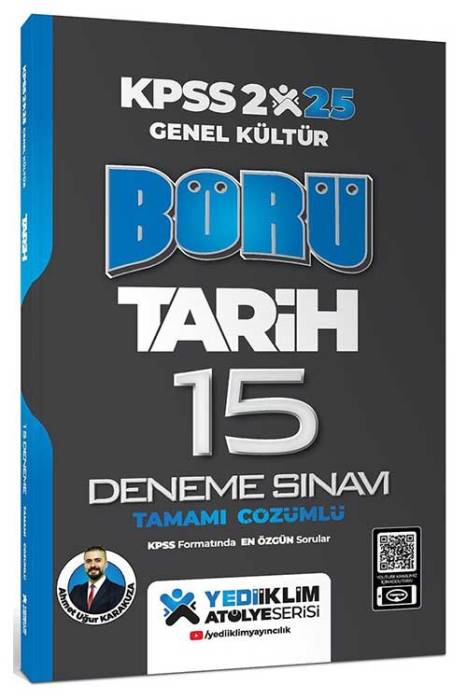 2025 Genel Kültür Börü Tarih Tamamı Çözümlü 15 Deneme Sınavı Yediiklim Yayınları