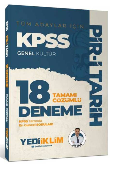 2025 KPSS Genel Kültür Tüm Adaylar İçin Pir-i Tarih Tamamı Çözümlü 18 Deneme Yediiklim Yayınları