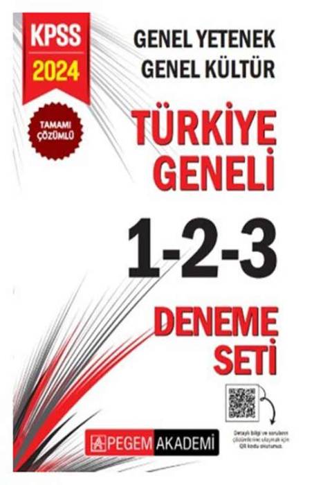 2024 KPSS Genel Yetenek Genel Kültür Türkiye Geneli Tamamı Çözümlü 1-2-3 Deneme Seti Pegem Akademi Yayınları