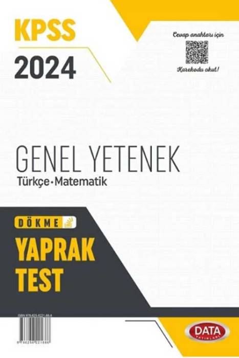 2024 KPSS Genel Yetenek Türkçe-Matematik Yaprak Test Data Yayınları