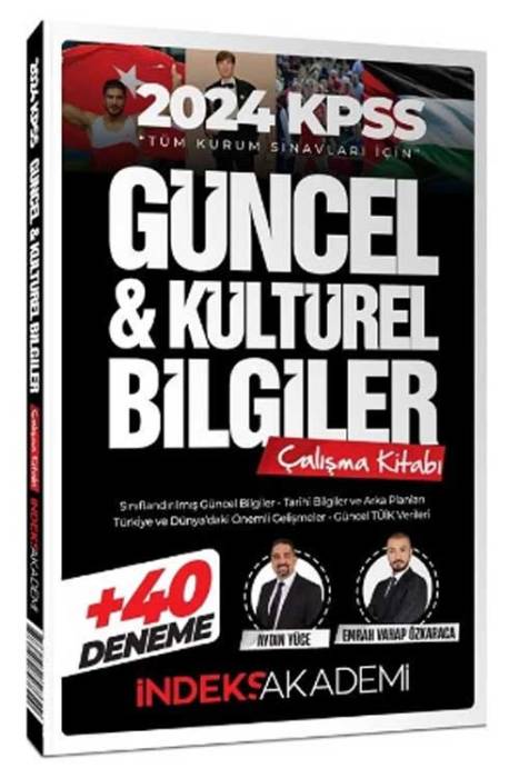 2024 KPSS Güncel ve Kültürel Bilgiler Çalışma Kitabı (40 Deneme İlaveli) İndeks Akademi Yayıncılık