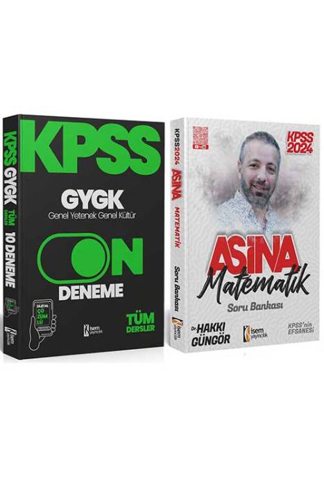 2024 KPSS GYGK ON Deneme ve Aşina Matematik Soru Bankası Seti İsem Yayıncılık