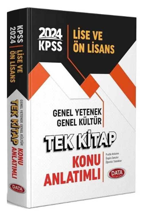 2024 KPSS Lise Ön Lisans Konu Anlatımlı Tek Kitap Data Yayınları KPSS ...