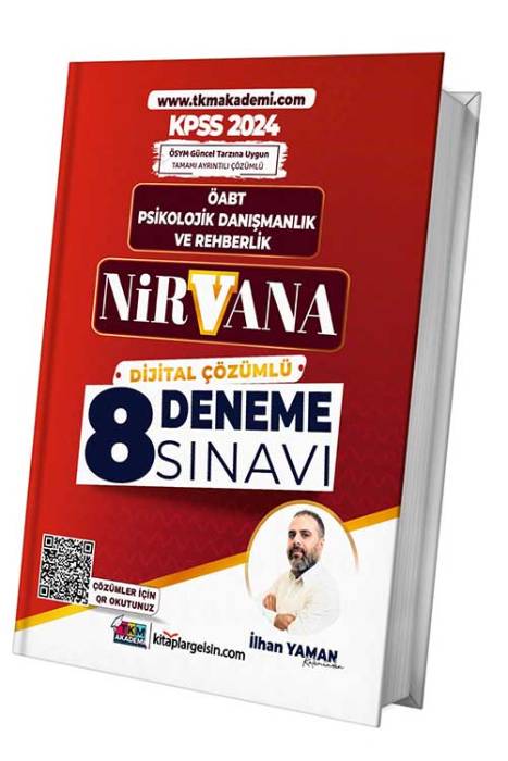 2024 KPSS ÖABT Psikolojik Danışmanlık ve Rehberlik Nirvana 8 Deneme Sınavı TKM Akademi Yayınları