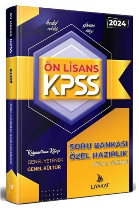 2024 KPSS Ön Lisans Soru Bankası Çözümlü Liyakat Yayınları