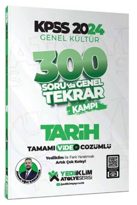 2024 KPSS Tarih 300 Soruda Genel Tekrar Kampı Video Çözümlü Yediiklim Yayınları