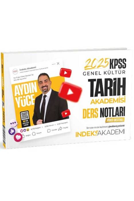 2025 KPSS Tarih Akademisi Video Ders Notları İndeks Akademi Yayıncılık