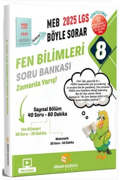 2025 LGS 8. Sınıf Fen Bilimleri Soru Bankası Sinan Kuzucu Yayınları