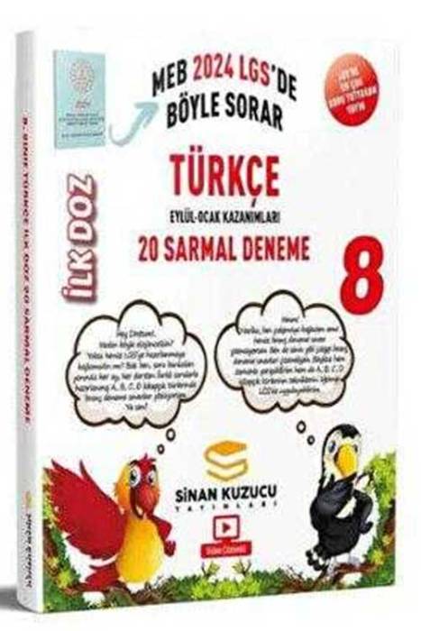 2024 LGS 8. Sınıf İlk Doz Türkçe Sarmal Branş Denemesi Sinan Kuzucu Yayınları