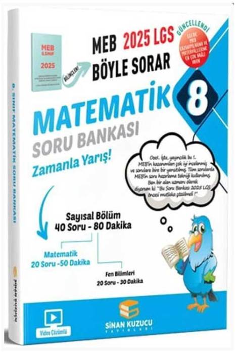 2025 LGS 8. Sınıf Matematik Soru Bankası Sinan Kuzucu Yayınları