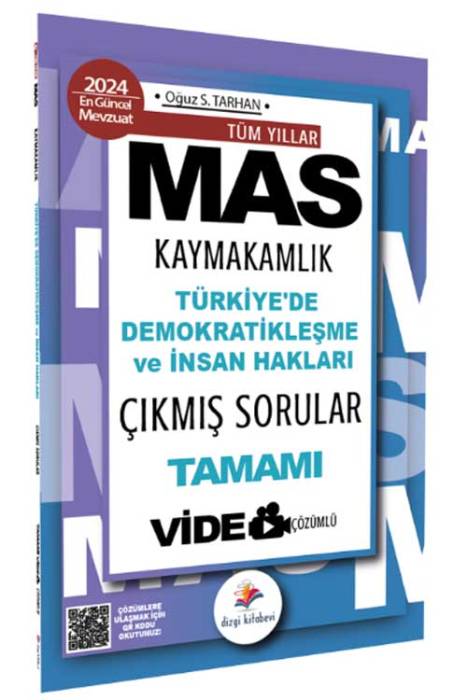 2024 Mas Kaymakamlık İnsan Hakları Tüm Yıllar Tamamı Video Çözümlü Çıkmış Sorular Dizgi Kitap Yayınları