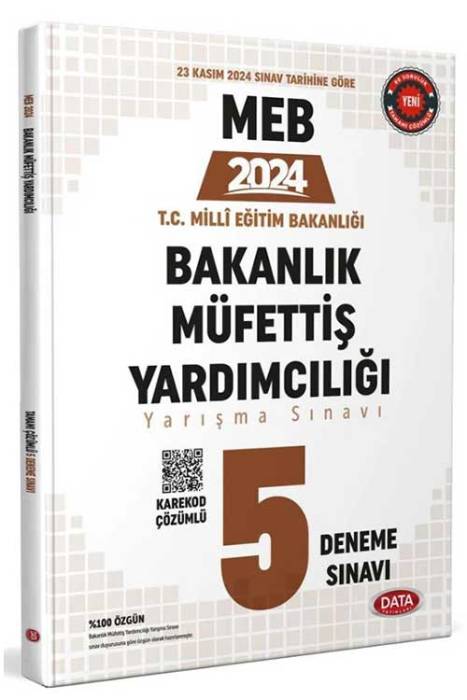 2024 MEB Bakanlık Müfettiş Yardımcılığı 5 Deneme Sınavı Data Yayınları