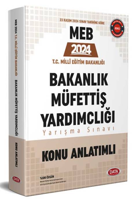 2024 MEB Bakanlık Müfettiş Yardımcılığı Konu Anlatımlı Data Yayınları