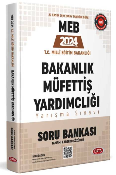 2024 MEB Bakanlık Müfettiş Yardımcılığı Soru Bankası - Karekod Çözümlü Data Yayınları