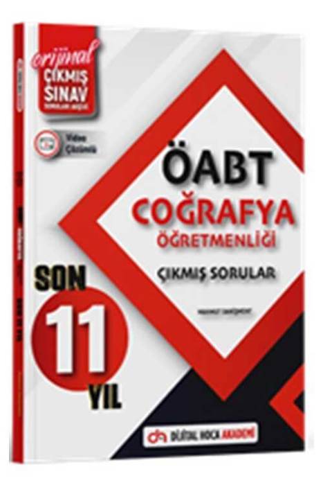 2024 ÖABT Coğrafya Öğretmenliği Son 11 Yıl Orijinal Çıkmış Sınav Soruları Konu Analizli Video Çözümlü Dijital Hoca Yayınları