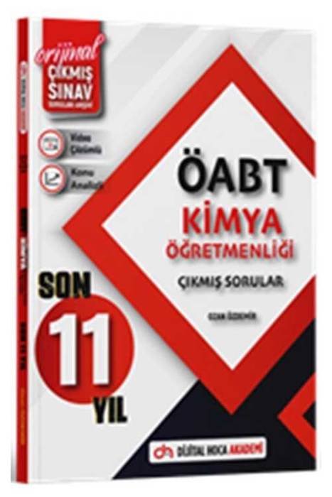 2024 ÖABT Kimya Öğretmenliği Son 11 Yıl Orijinal Çıkmış Sınav Soruları Konu Analizli Video Çözümlü Dijital Hoca Yayınları