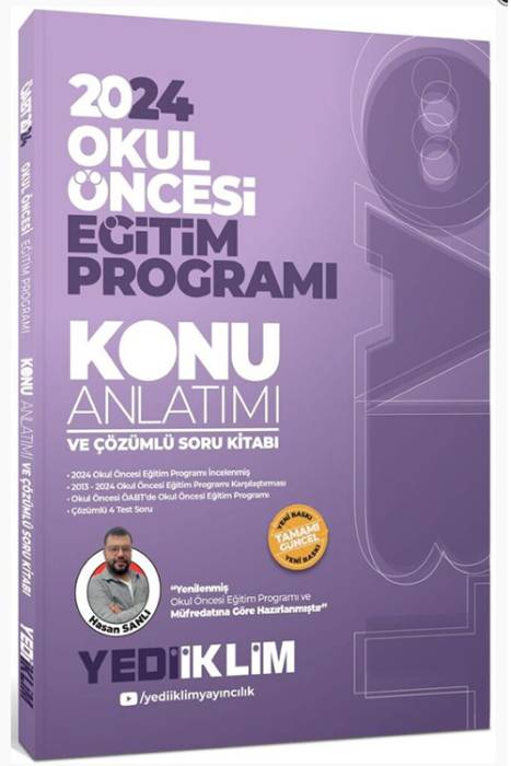 2024 ÖABT Okul Öncesi Eğitim Programı Konu Anlatımı ve Çözümlü Soru Kitabı Yediiklim Yayınları