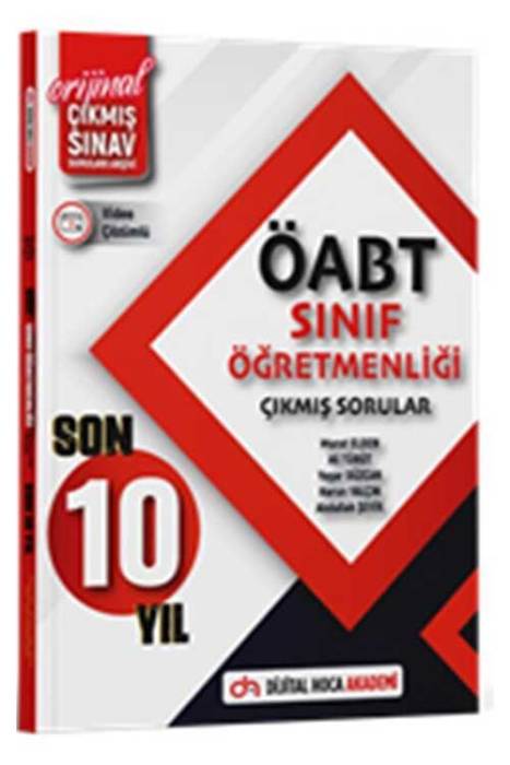 2024 ÖABT Sınıf Öğretmenliği Son 10 Yıl Orijinal Çıkmış Sınav Soruları Konu Analizli Video Çözümlü Dijital Hoca Yayınları