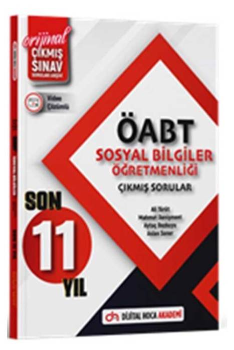 2024 ÖABT Sosyal Bilgiler Öğretmenliği Son 11 Yıl Orijinal Çıkmış Sınav Soruları Konu Analizli Video Çözümlü Dijital Hoca Yayınları