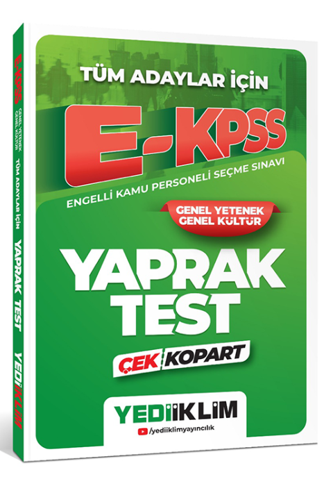 2024 Tüm Adaylar İçin Ekpss Çek Kopart Yaprak Test Yediiklim Yayınları