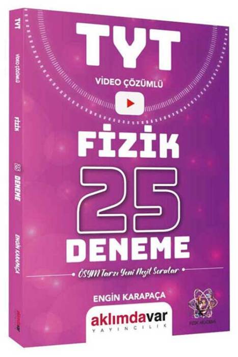 2024 TYT Fizik Tamamı Video Çözümlü 25 Deneme Aklımdavar Yayıncılık