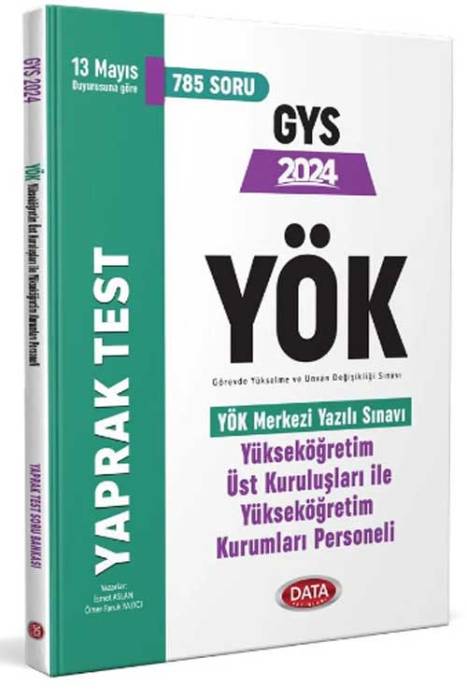 2024 YÖK Üst Kuruluşları ile YÖK Personeli GYS Yaprak Test Data Yayınları