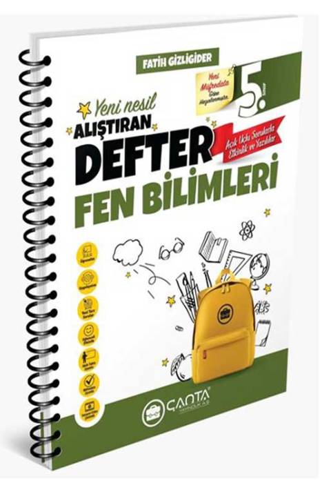 2024 5. Sınıf Fen Bilimleri Okula Yardımcı Alıştıran Defter Çanta Yayınları