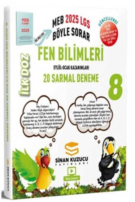 2025 8. Sınıf LGS Fen Bilimleri İlk Doz 20 Sarmal Deneme Sinan Kuzucu Yayınları