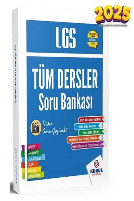 2025 8. Sınıf LGS Tüm Dersler Soru Bankası Video Çözümlü Kurul Yayıncılık