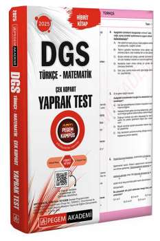 2025 DGS Çek Kopart Yaprak Test Pegem Akademi Yayınları - Thumbnail