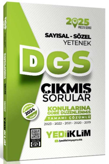 2025 DGS Sayısal-Sözel Yetenek Tamamı Çözümlü Konularına Göre Çıkmış Sorular Yediiklim Yayınları